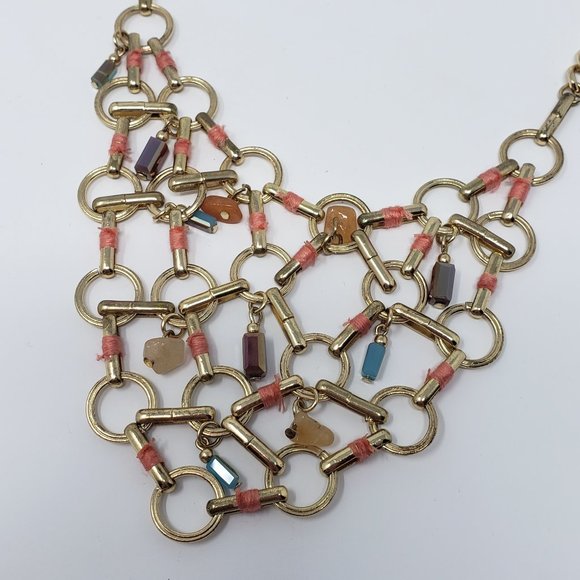 Carol Dauplaise Gold Tone Chainmail Necklace New - Picture 3 of 6